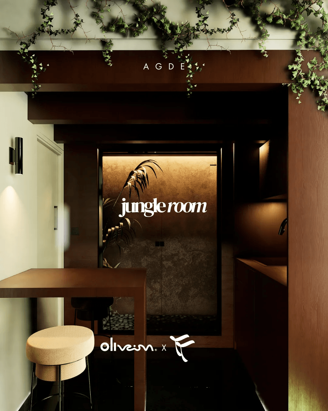 Salon du Jungle Room en ambiance immersive